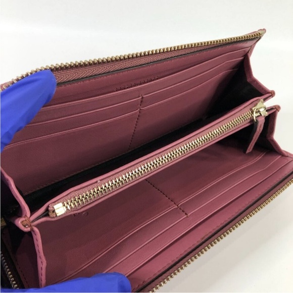 Gucci Sukey Guccissima Pink GG Leather Zip Around Long Wallet - Picture 6 of 11